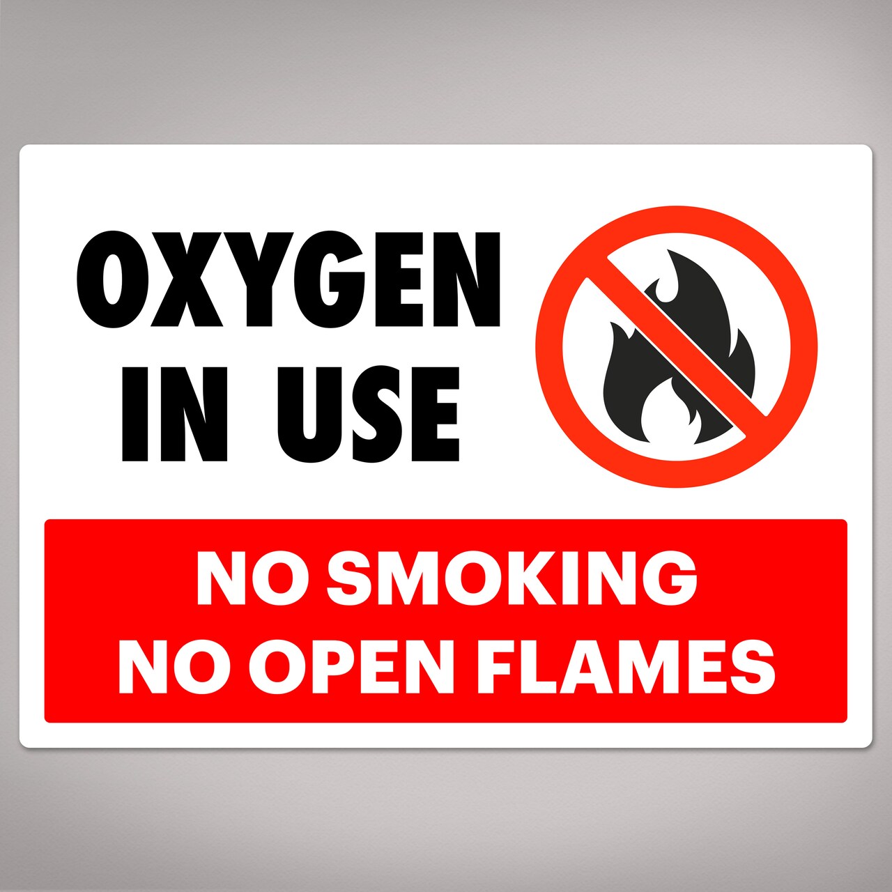 Avery Oxygen in Use No Smoking Sign Label Stickers, Waterproof, UV Resistant, Preprinted, 5" x 3.5", 8 Stickers